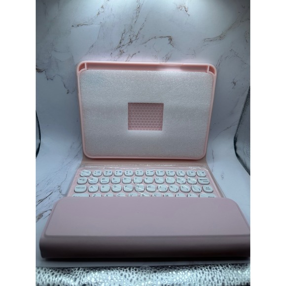 Smart Keyboard Case Wireless Bluetooth Keyboard Cover Pink - Picture 1 of 4